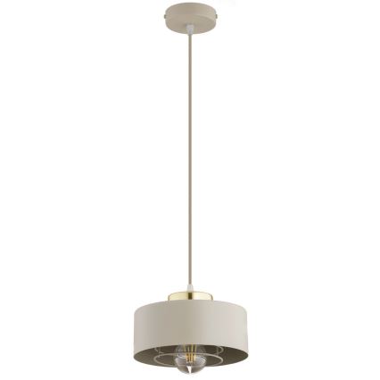 Brilagi - Cable Pendant Light SPRING 1xE27/60W/230V Ø 20 cm Beige/Gold