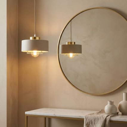 Brilagi - Cable Pendant Light SPRING 1xE27/60W/230V Ø 20 cm Beige/Gold