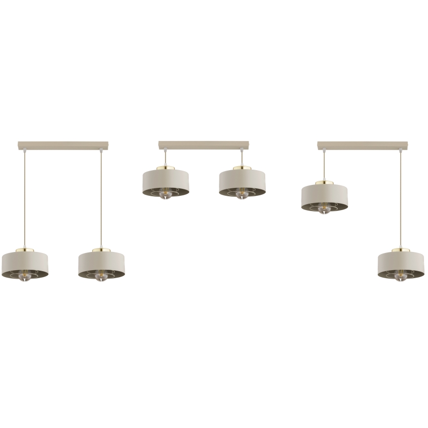 Brilagi - Cable Pendant Light SPRING 2xE27/60W/230V, Beige/Gold