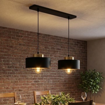 Brilagi - Cable Pendant Light SPRING 2xE27/60W/230V Black/Gold
