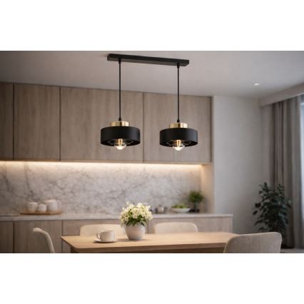 Brilagi - Cable Pendant Light SPRING 2xE27/60W/230V Black/Gold