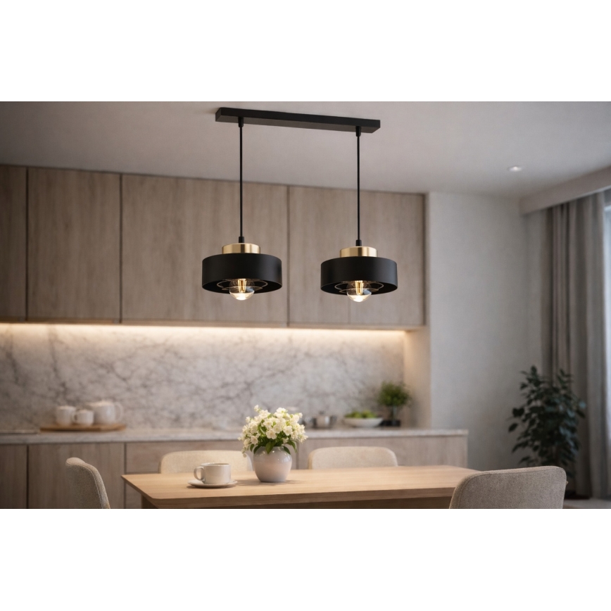 Brilagi - Cable Pendant Light SPRING 2xE27/60W/230V Black/Gold