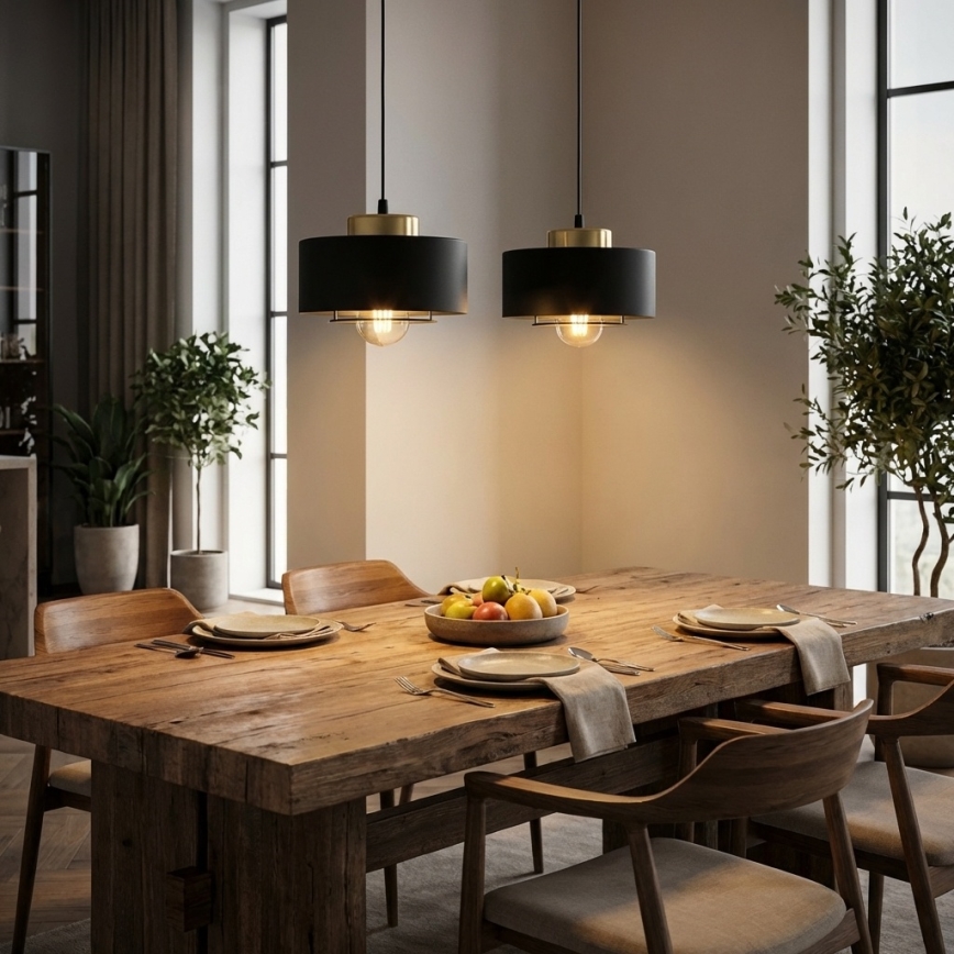 Brilagi - Cable Pendant Light SPRING 2xE27/60W/230V Black/Gold