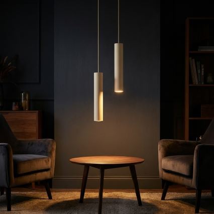 Brilagi - Cable Pendant Light TUBE 1xGU10/15W/230V Beige/Gold
