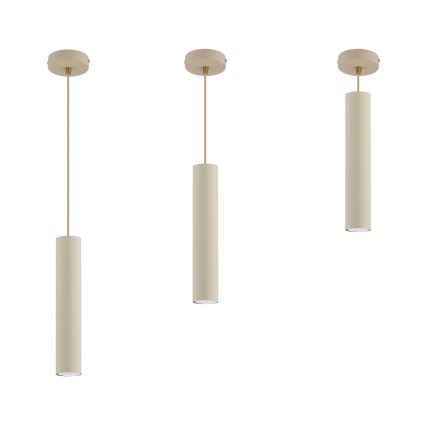 Brilagi - Cable Pendant Light TUBE 1xGU10/15W/230V Beige/Gold