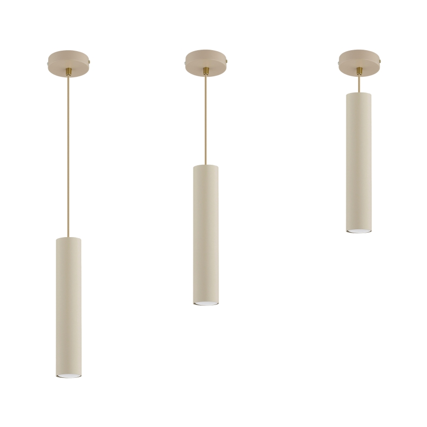 Brilagi - Cable Pendant Light TUBE 1xGU10/15W/230V Beige/Gold