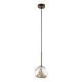 Brilagi - Cable pendant light VULCANO 1xG9/8W/230V brown/smoky beige