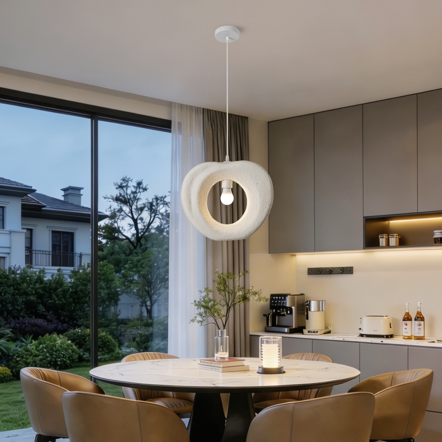 BRILAGI - Cable pendant light WABI SABI 1xE27/60W/230V Ø 38 cm white