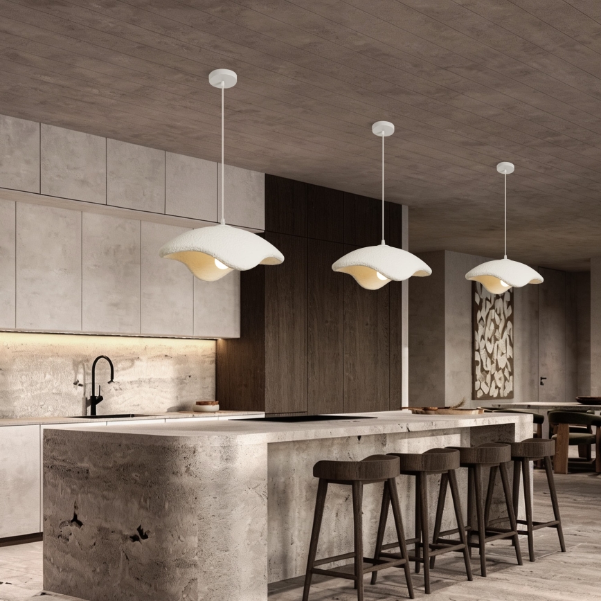 BRILAGI - Cable pendant light WABI SABI 1xE27/60W/230V Ø 40 cm white