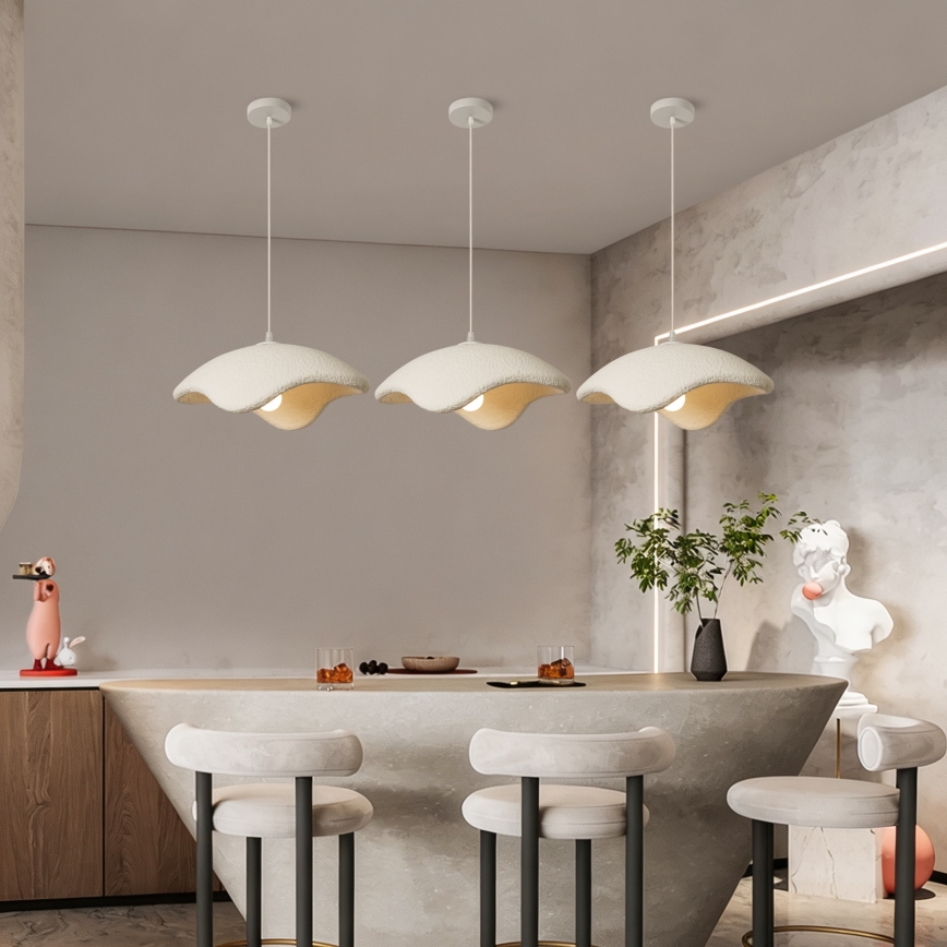 BRILAGI - Cable pendant light WABI SABI 1xE27/60W/230V Ø 40 cm white