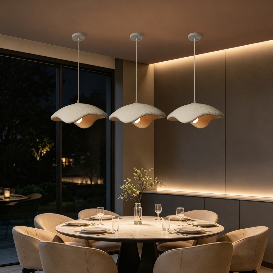 BRILAGI - Cable pendant light WABI SABI 1xE27/60W/230V Ø 40 cm white