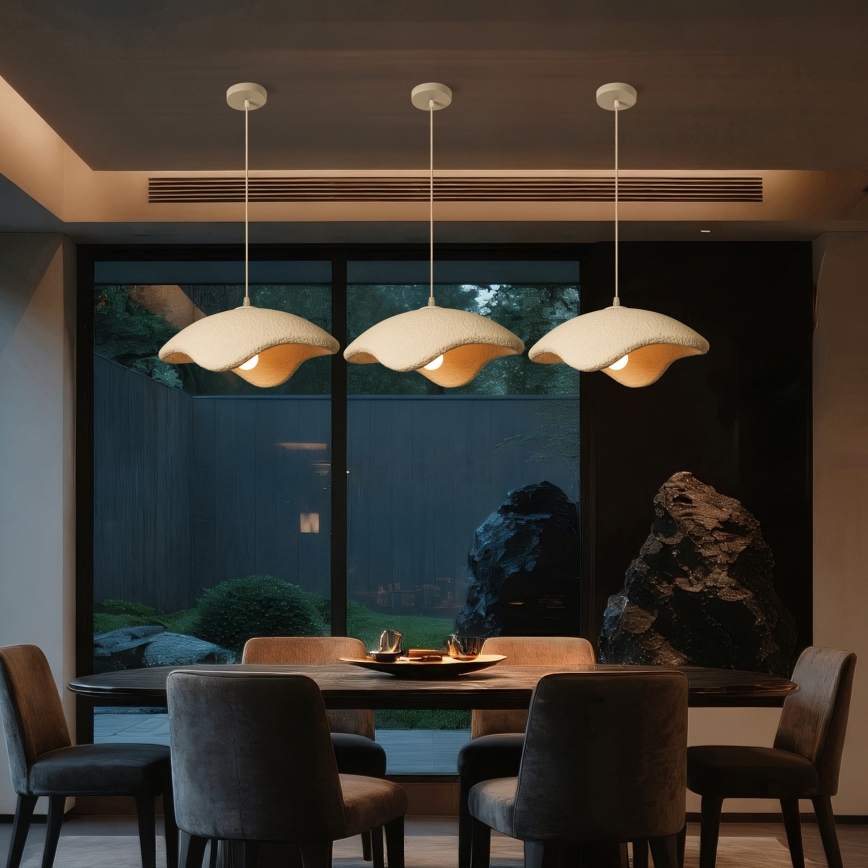 BRILAGI - Cable pendant light WABI SABI 1xE27/60W/230V Ø 40 cm white