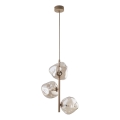 Brilagi - Cable Pendant VULCANO 3xG9/8W/230V beige/smoked beige