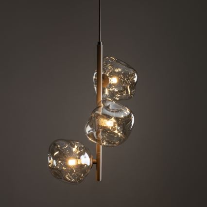 Brilagi - Cable Pendant VULCANO 3xG9/8W/230V beige/smoked beige