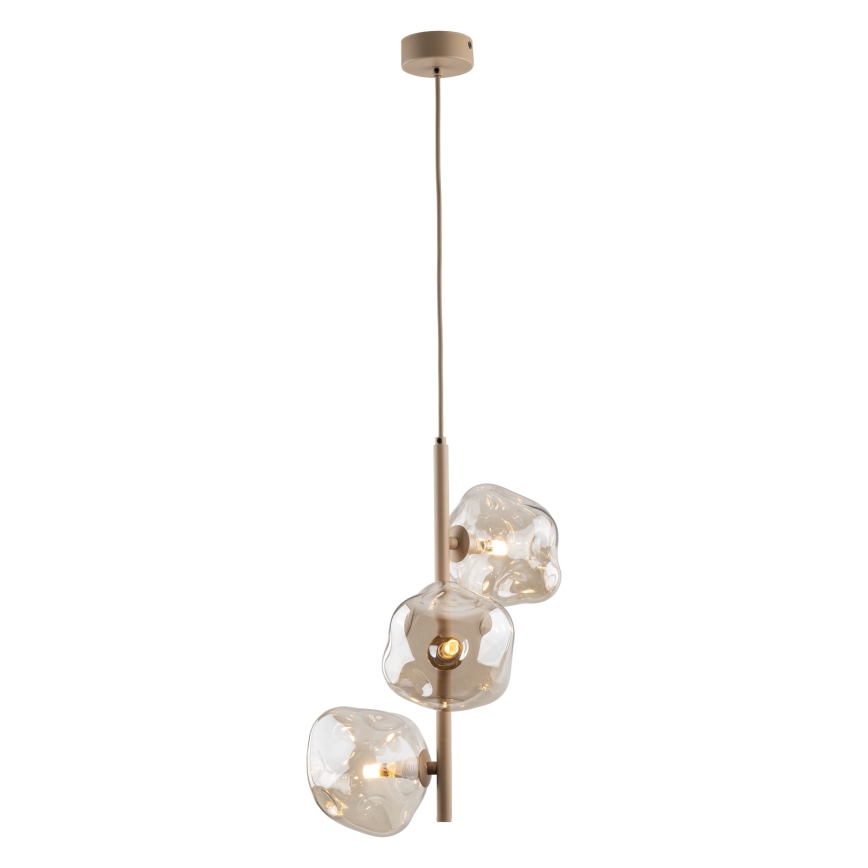 Brilagi - Cable Pendant VULCANO 3xG9/8W/230V beige/smoked beige
