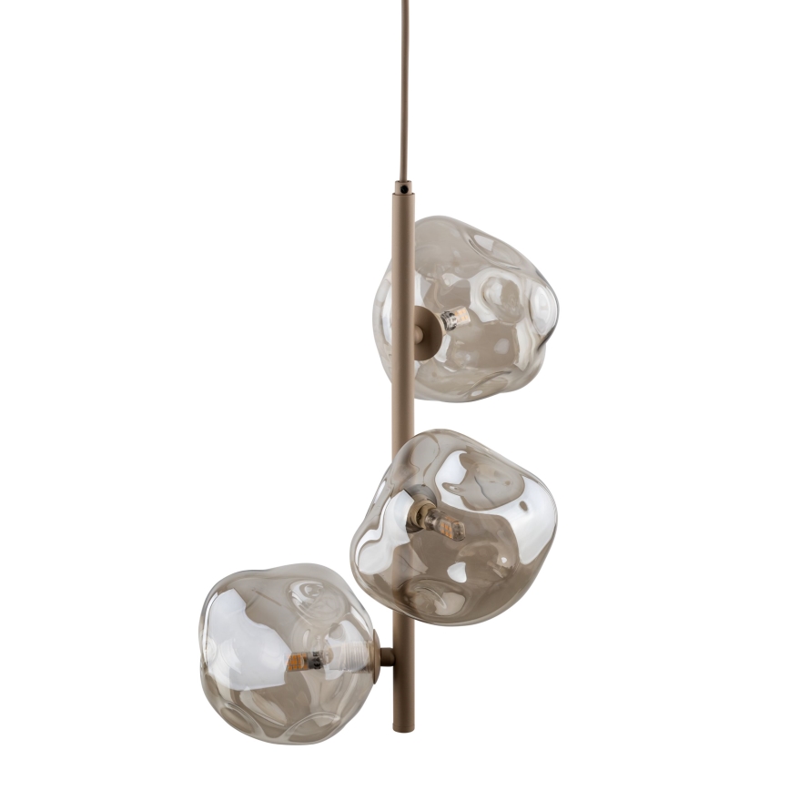 Brilagi - Cable Pendant VULCANO 3xG9/8W/230V beige/smoked beige