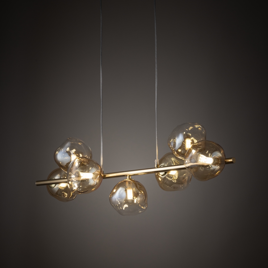 Brilagi - Cable Pendant VULCANO 7xG9/8W/230V gold/smoky beige