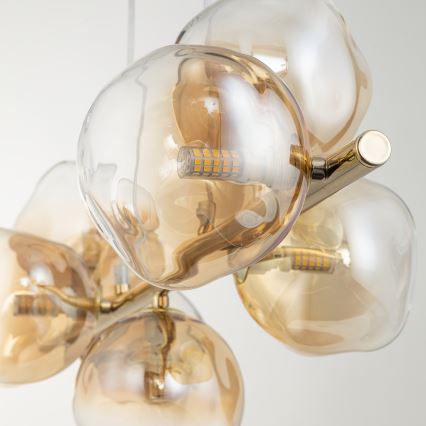 Brilagi - Cable Pendant VULCANO 7xG9/8W/230V gold/smoky beige