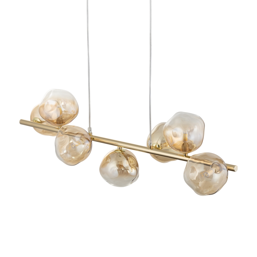 Brilagi - Cable Pendant VULCANO 7xG9/8W/230V gold/smoky beige