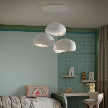 Brilagi - Cable Pendant WABI SABI 3xE27/40W/230V Ø 60 cm White