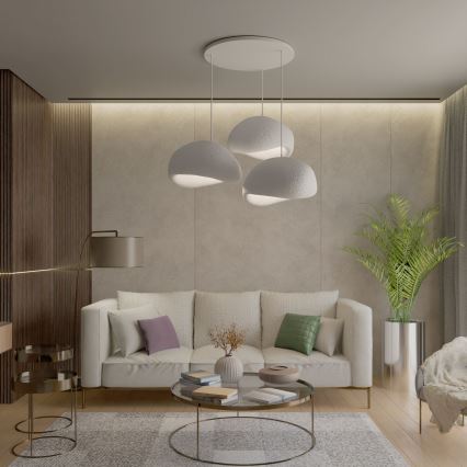 Brilagi - Cable Pendant WABI SABI 3xE27/40W/230V Ø 60 cm White