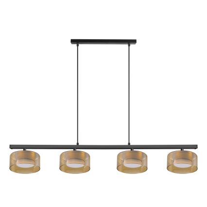 Brilagi - Cable-suspended chandelier AURA LUX 4xGX53/30W/230V black/gold