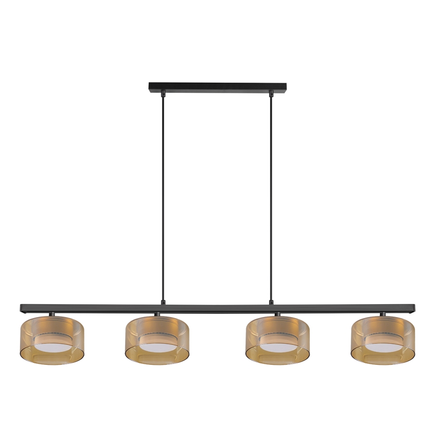 Brilagi - Cable-suspended chandelier AURA LUX 4xGX53/30W/230V black/gold