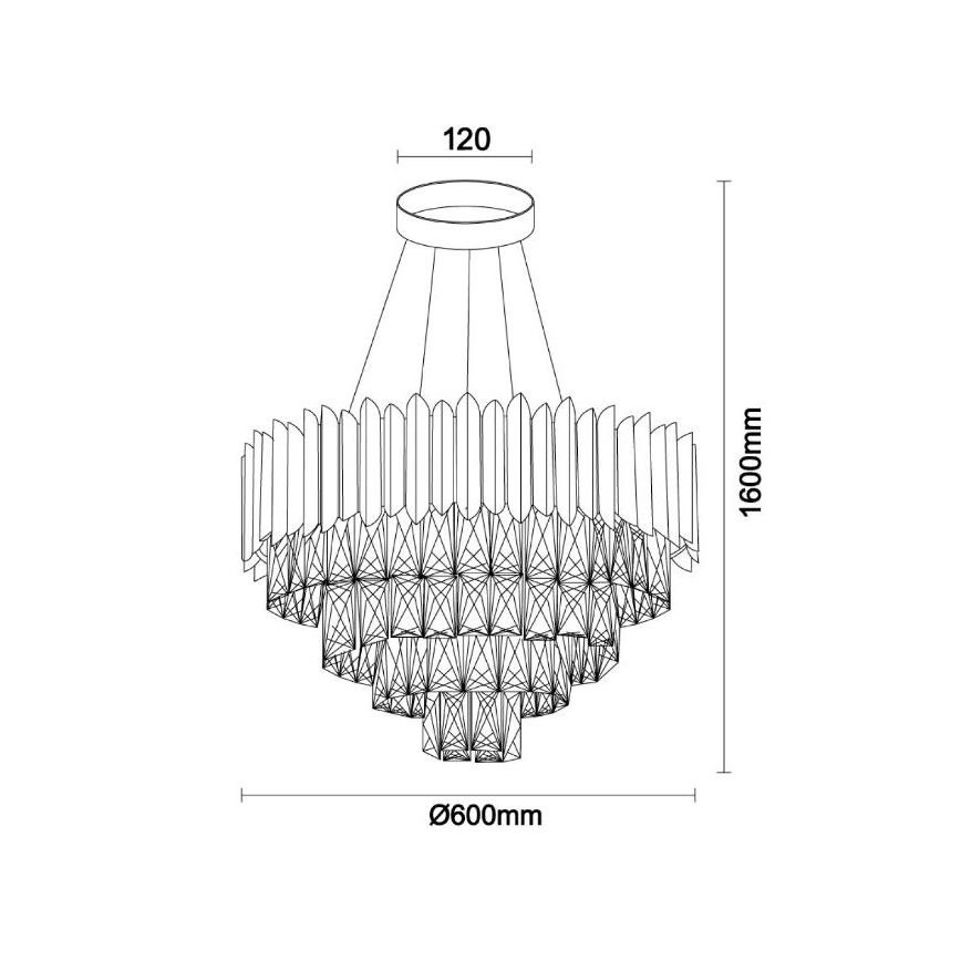Brilagi - Cable-suspended chandelier CARLOS 9xE14/40W/230V, 60 cm diameter