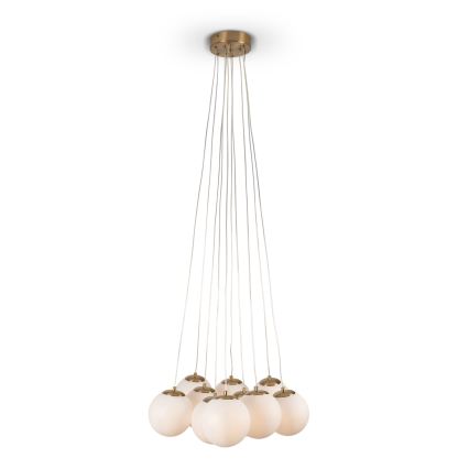 Brilagi - Cable-suspended chandelier GLOBE 10xE14/15W/230V white