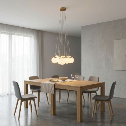 Brilagi - Cable-suspended chandelier GLOBE 10xE14/15W/230V white
