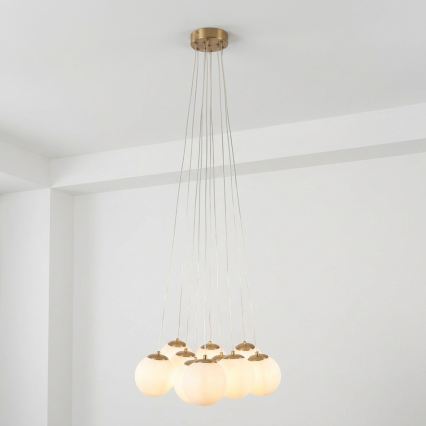 Brilagi - Cable-suspended chandelier GLOBE 10xE14/15W/230V white