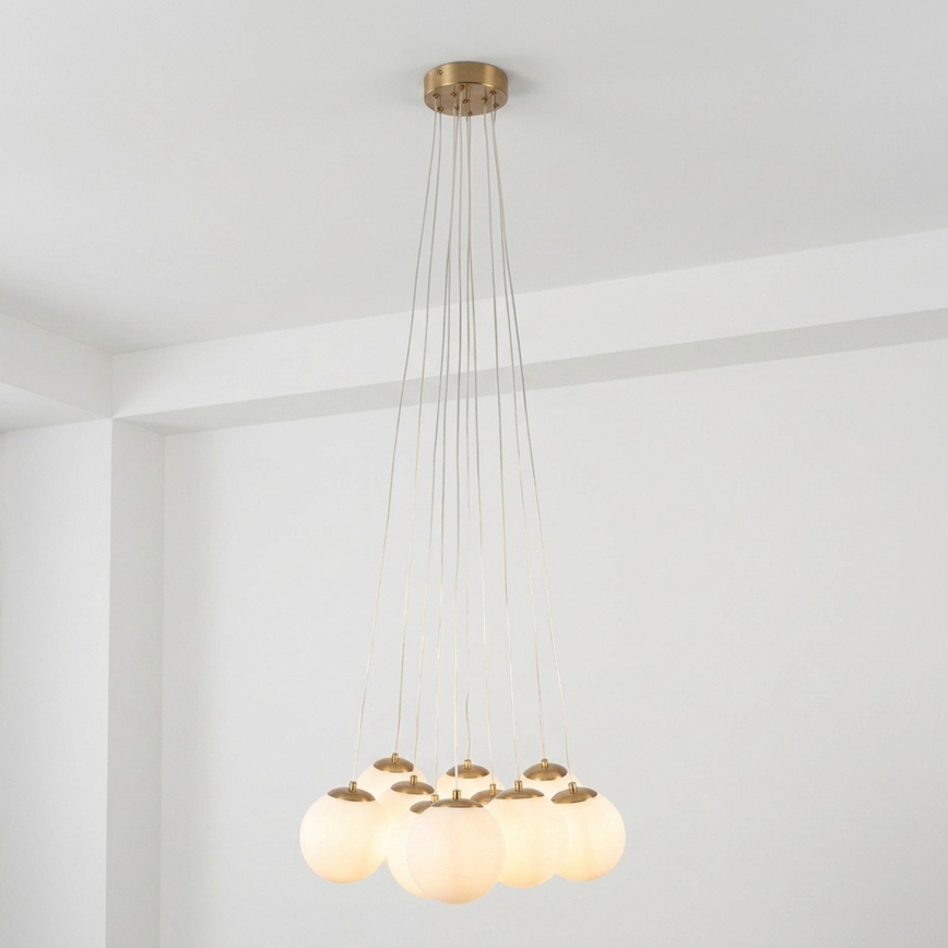 Brilagi - Cable-suspended chandelier GLOBE 10xE14/15W/230V white