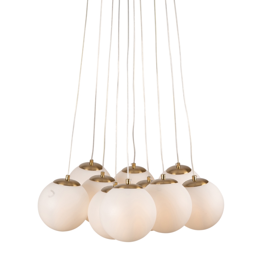 Brilagi - Cable-suspended chandelier GLOBE 10xE14/15W/230V white