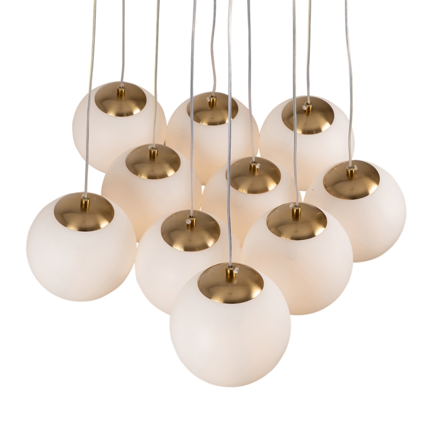 Brilagi - Cable-suspended chandelier GLOBE 10xE14/15W/230V white