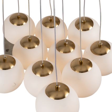 Brilagi - Cable-suspended chandelier GLOBE 10xE14/15W/230V white