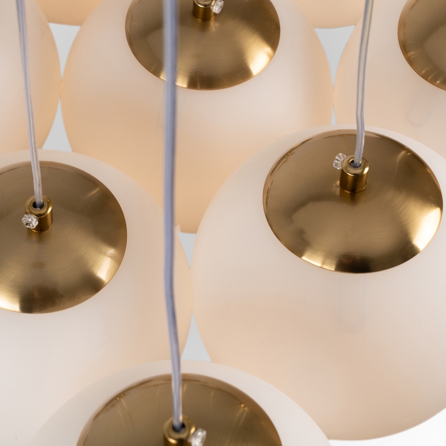 Brilagi - Cable-suspended chandelier GLOBE 10xE14/15W/230V white