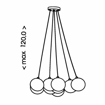 Brilagi - Cable-suspended chandelier GLOBE 10xE14/15W/230V white