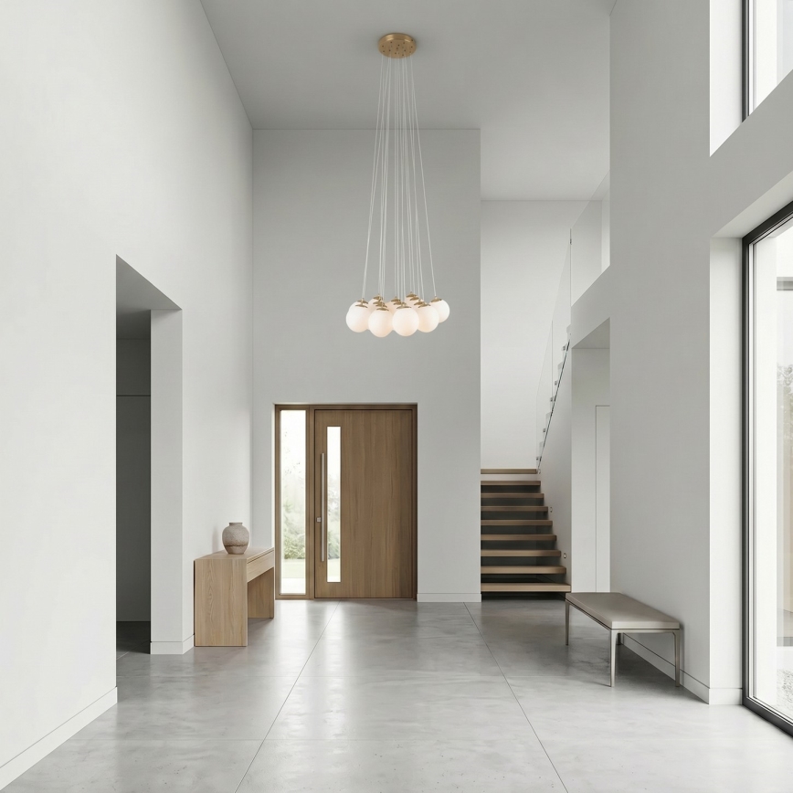 Brilagi - Cable-suspended chandelier GLOBE 15xE14/15W/230V white