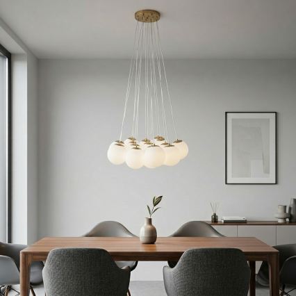 Brilagi - Cable-suspended chandelier GLOBE 15xE14/15W/230V white