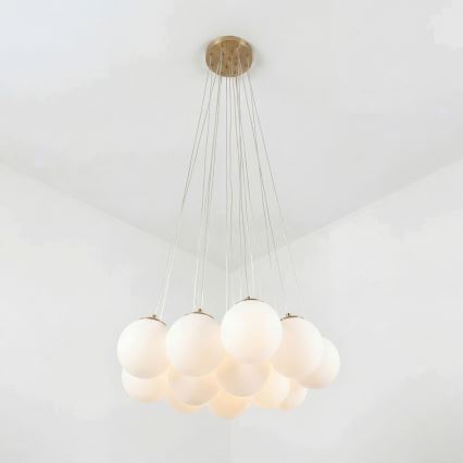 Brilagi - Cable-suspended chandelier GLOBE 15xE14/15W/230V white