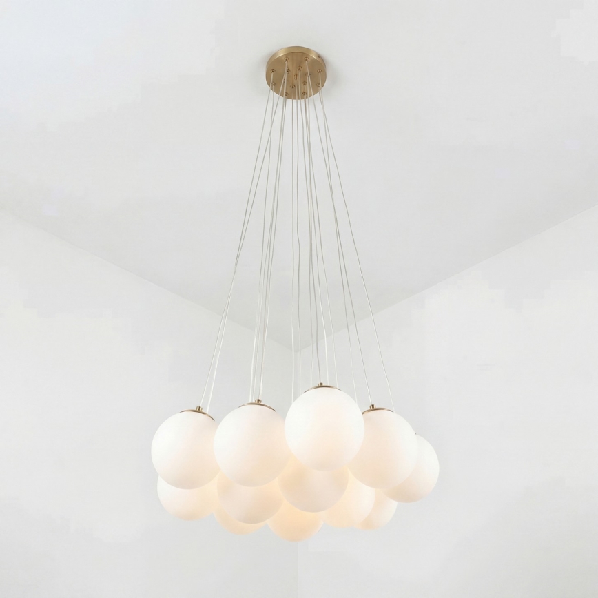 Brilagi - Cable-suspended chandelier GLOBE 15xE14/15W/230V white