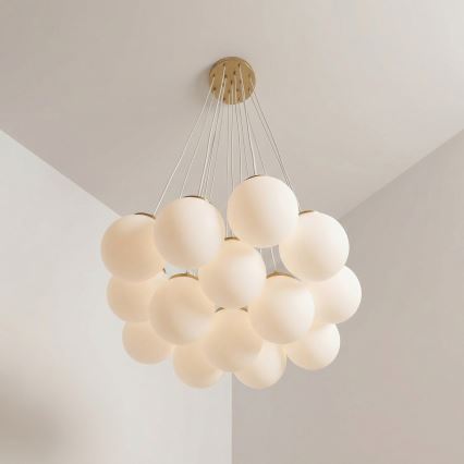 Brilagi - Cable-suspended chandelier GLOBE 15xE14/15W/230V white