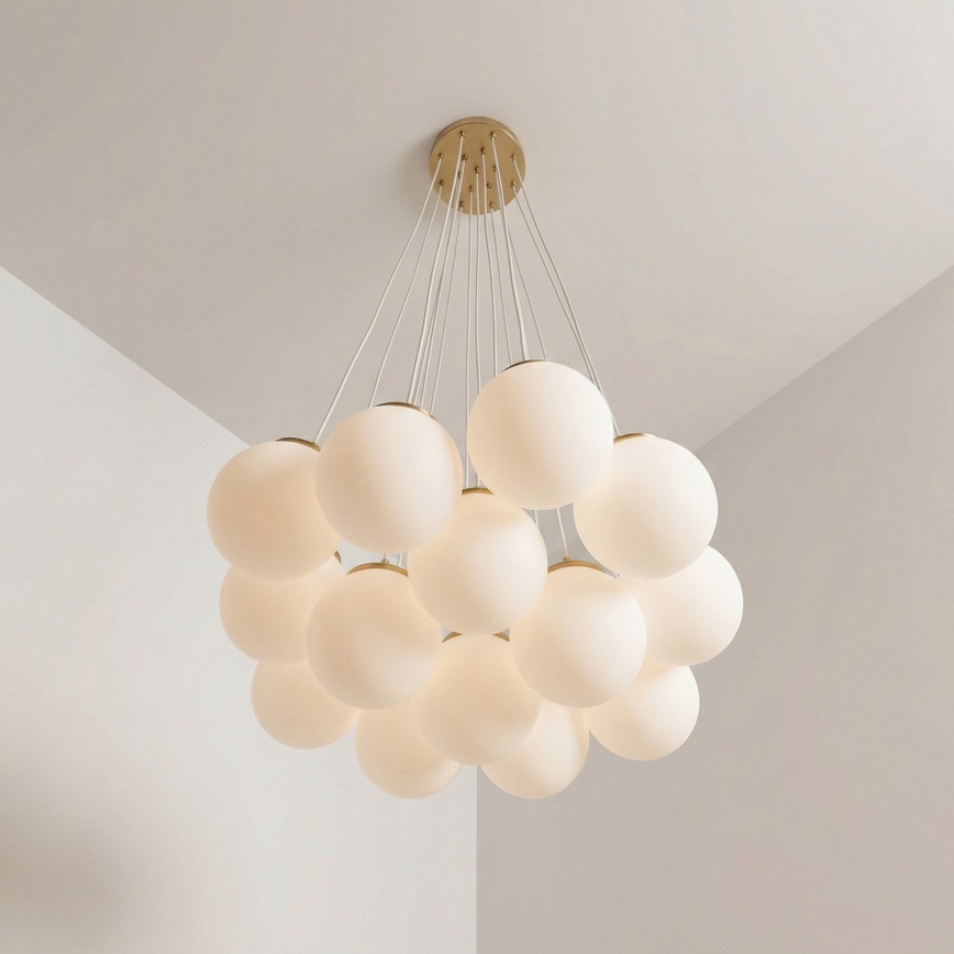 Brilagi - Cable-suspended chandelier GLOBE 15xE14/15W/230V white