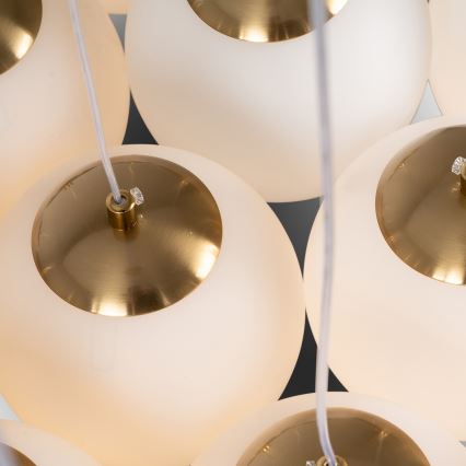 Brilagi - Cable-suspended chandelier GLOBE 15xE14/15W/230V white