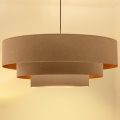 Brilagi - Cable-suspended chandelier LUNETA 3xE27/60W/230V Ø 80 cm beige/gold