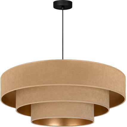 Brilagi - Cable-suspended chandelier LUNETA 3xE27/60W/230V Ø 80 cm beige/gold