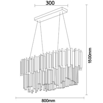 Brilagi - Cable-Suspended Chandelier PLAZA 10xE14/40W/230V