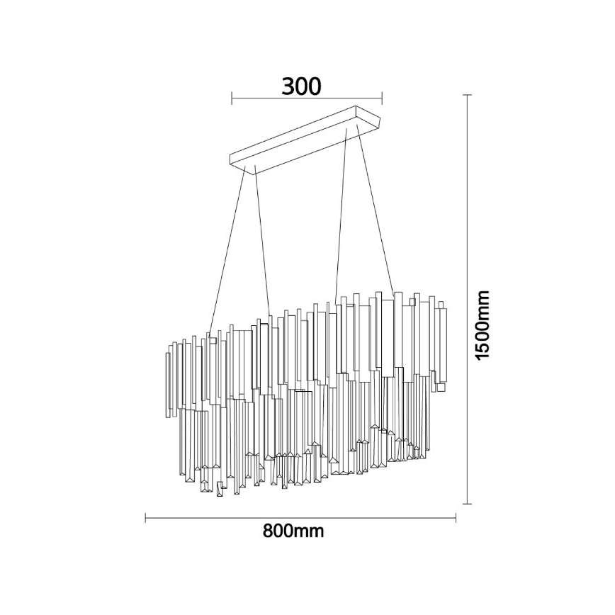 Brilagi - Cable-Suspended Chandelier PLAZA 10xE14/40W/230V