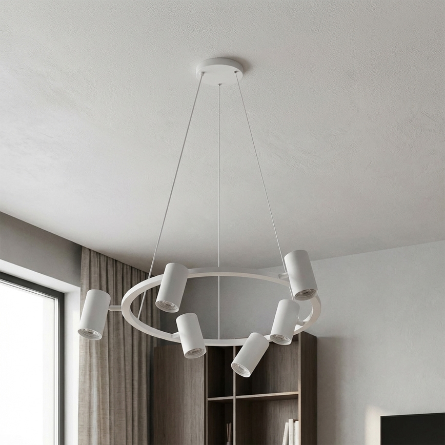 BRILAGI - Cable-suspended chandelier SELE 6xGU10/30W/230V white