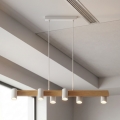 Brilagi - Cable-suspended chandelier SELE 6xGU10/30W/230V white/oak decor